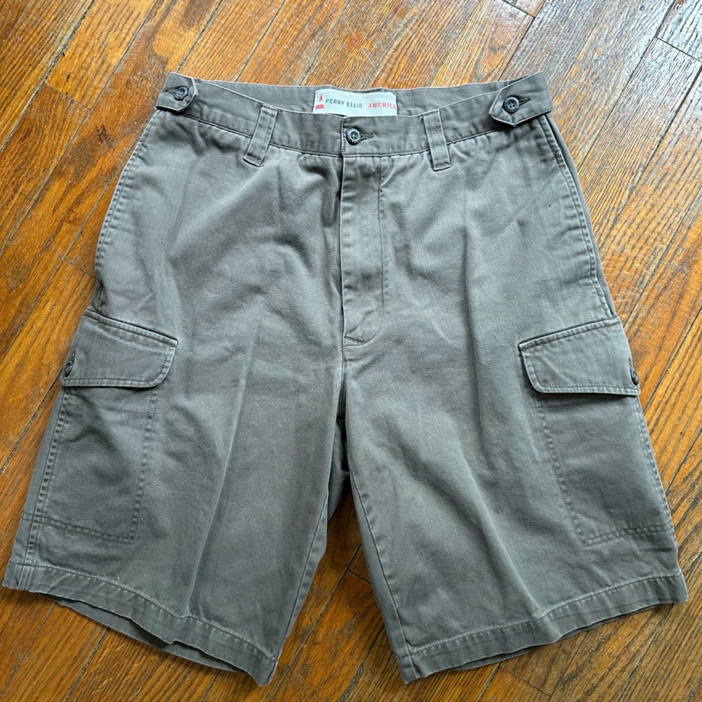Perry Ellis Gray Brown Shorts for Men